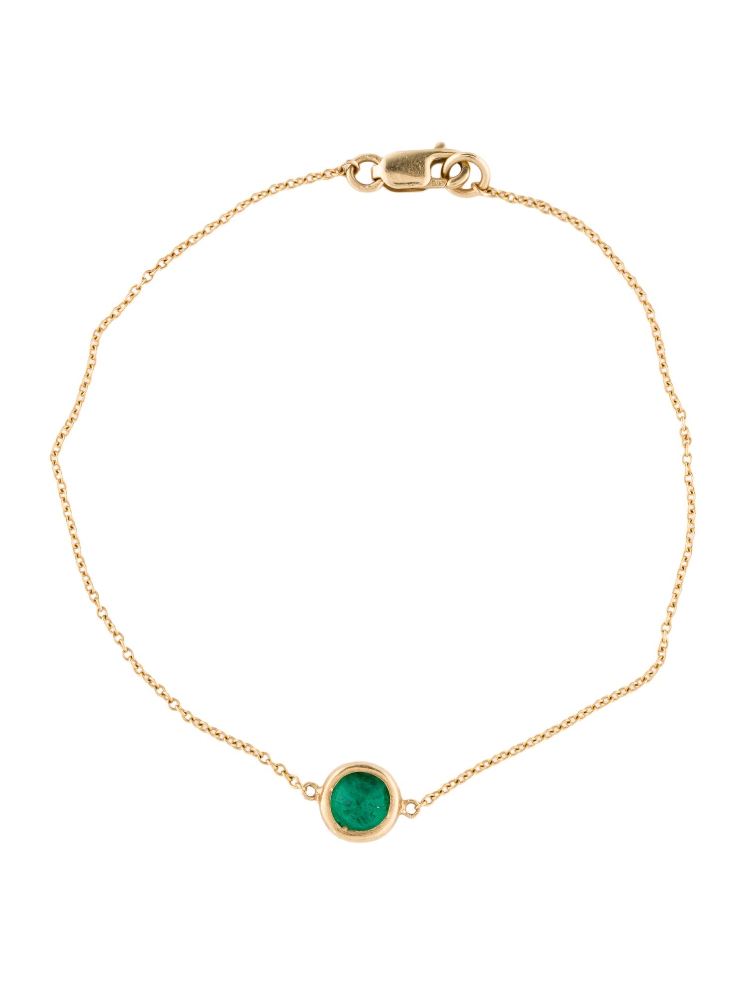 Bracelet 14K Emerald Station Bracelet