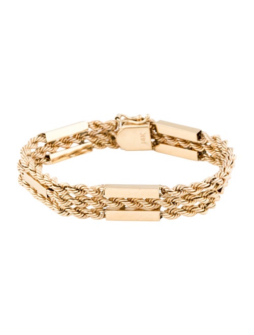 Bracelet 14K Twisted Rope Link Bracelet