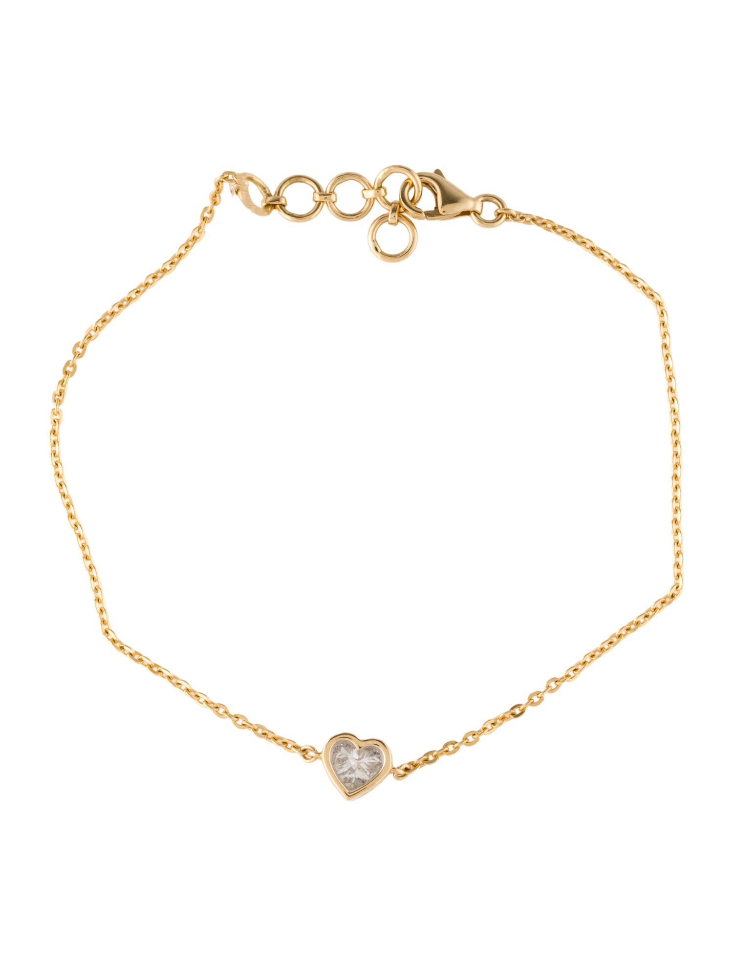 Bracelet 18K Diamond Heart Station