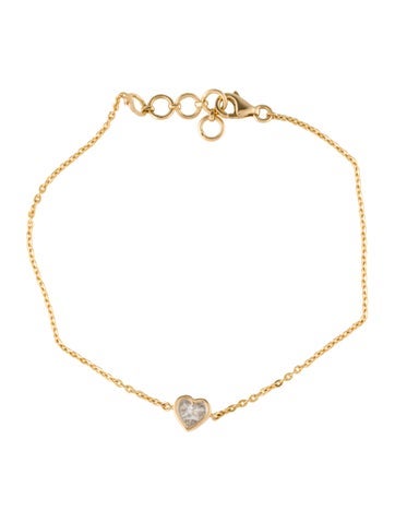 Bracelet Station 18K Diamond Heart