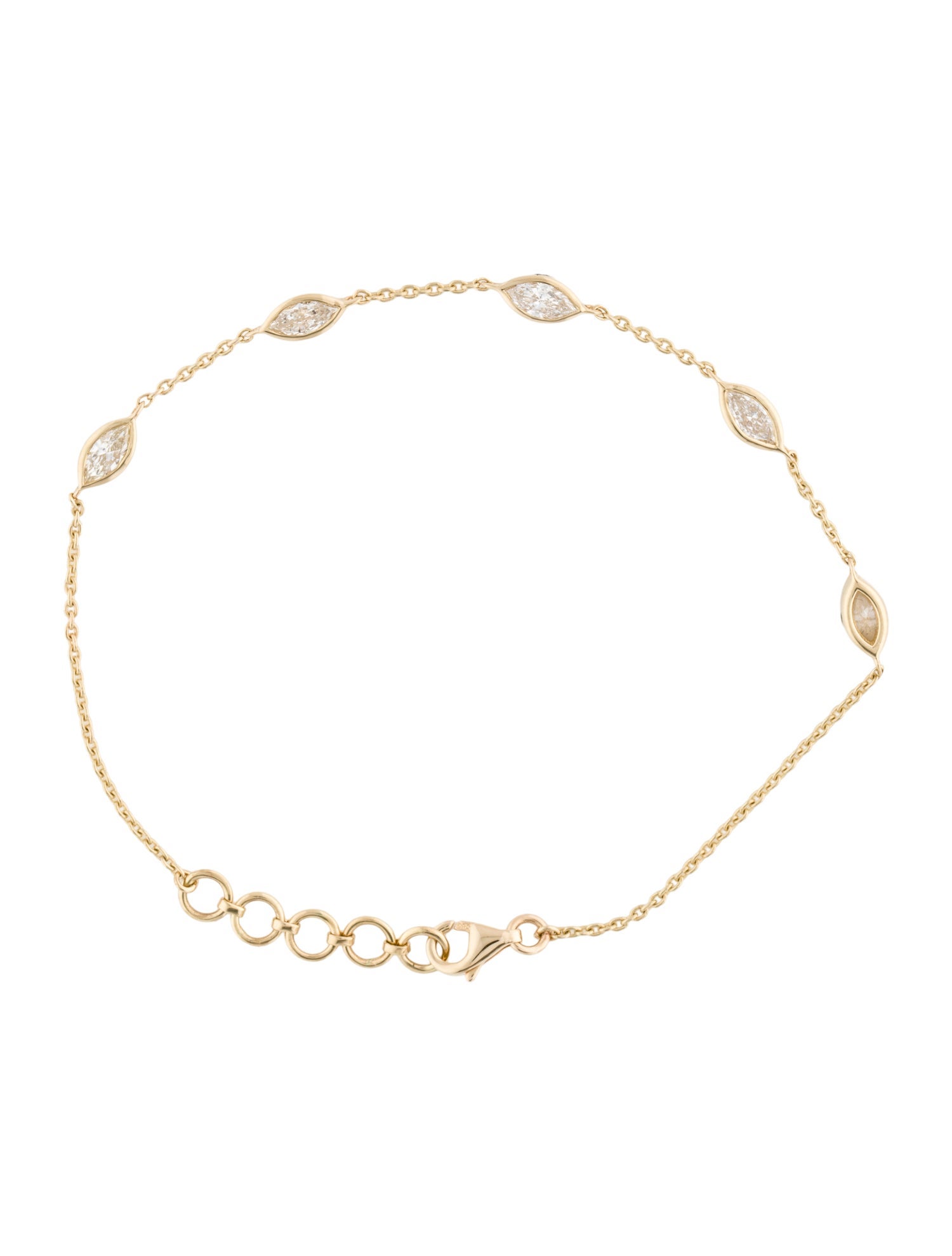 Bracelet 14K Diamond Station Bracelet