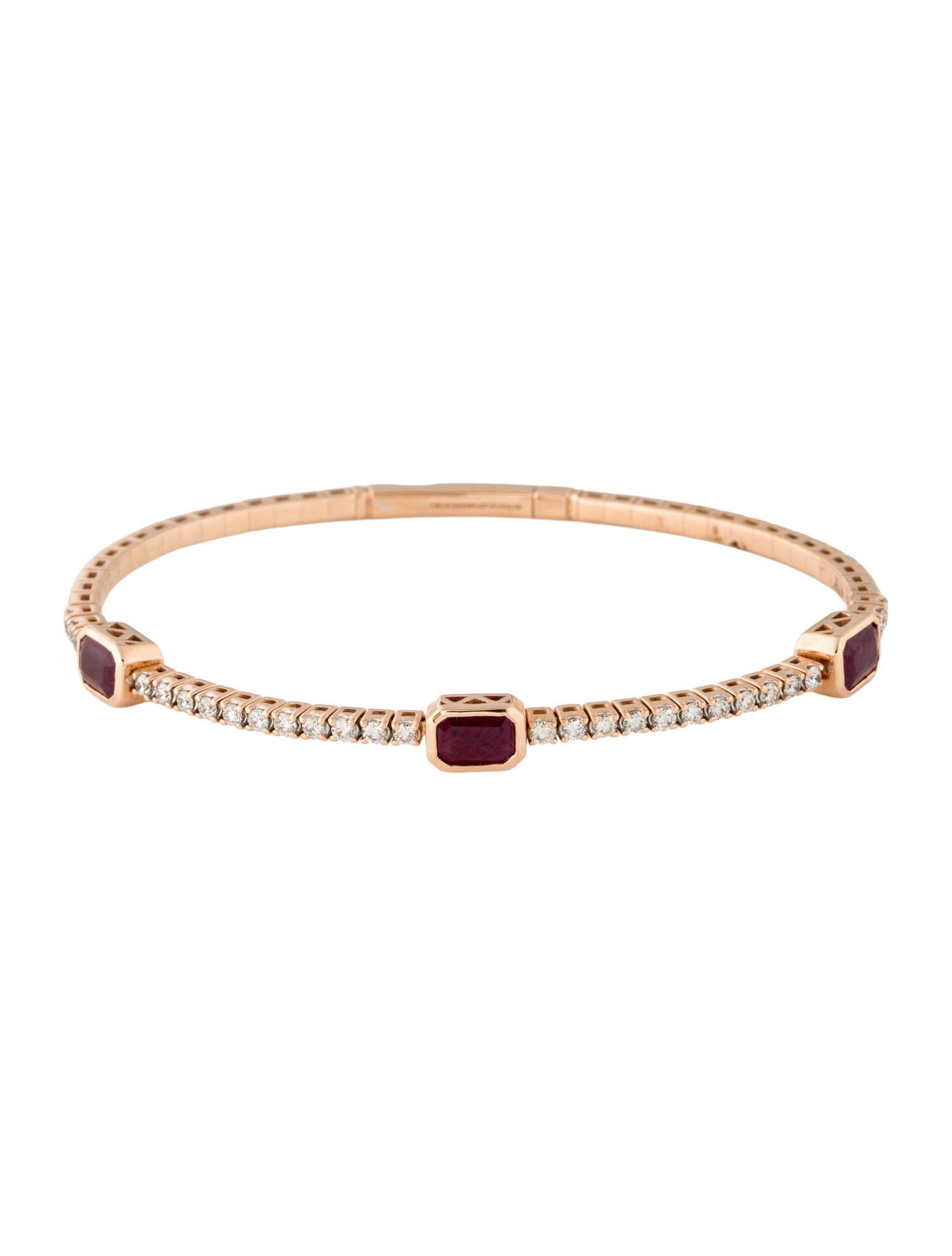 Bracelet 18K Ruby & Diamond Bangle