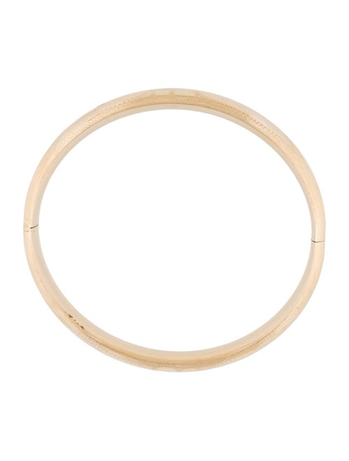 Bracelet 14K Textured Hinged Bangle Bracelet