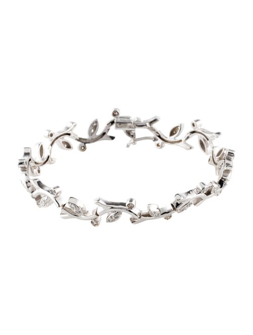 Bracelet 18K Diamond Leaf Branch Link Bracelet