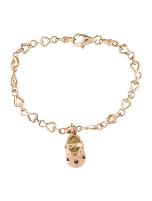 Bracelet 14K Enamel Shoe Charm Bracelet