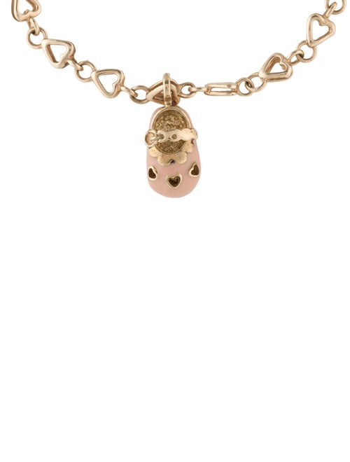 Bracelet 14K Enamel Shoe Charm Bracelet