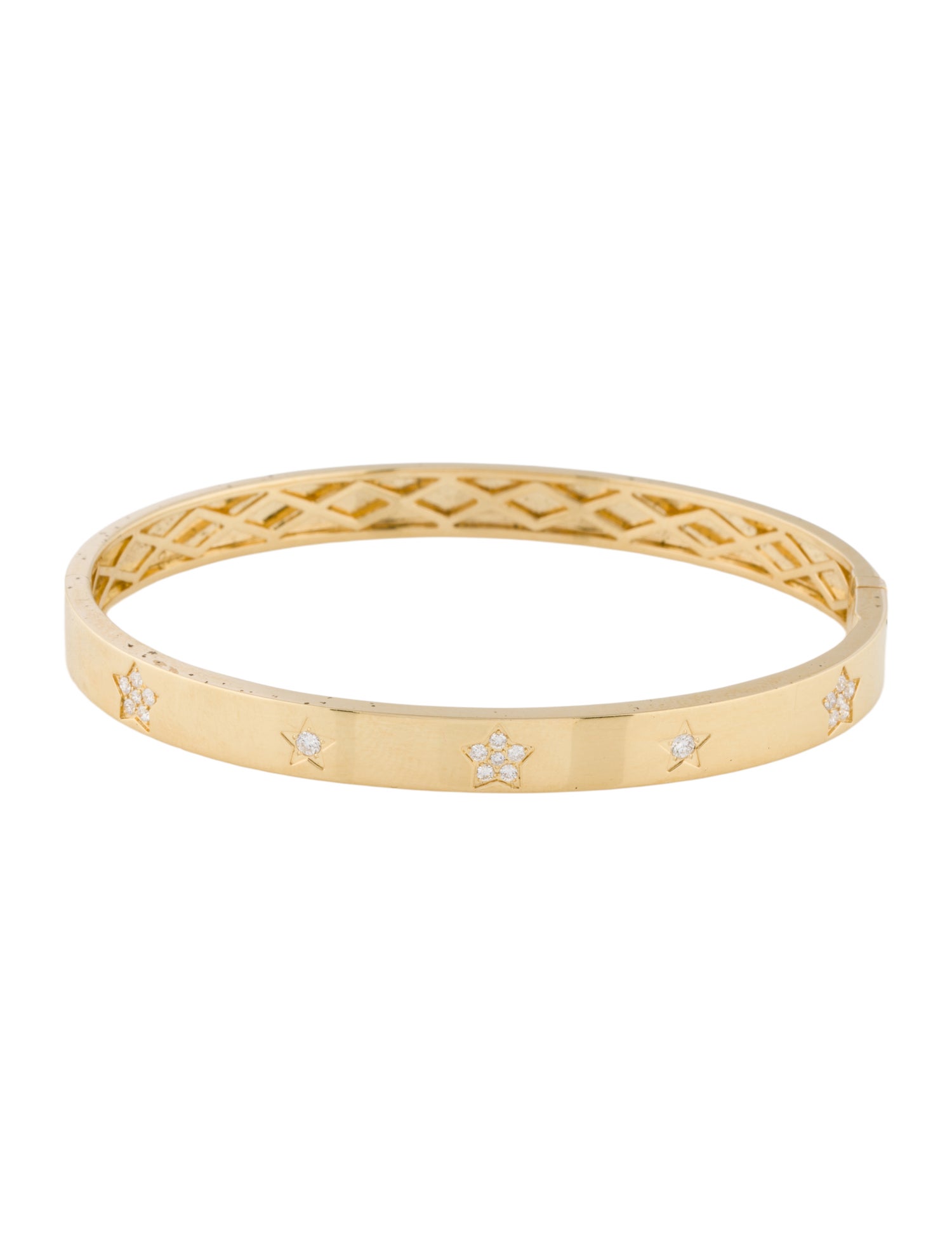 Bracelet 18K Diamond Hinged Bangle