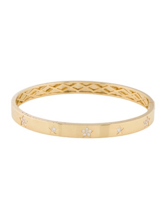 Bracelet 18K Diamond Hinged Bangle