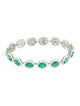 Bracelet Modani Jewels 18K 8.54ctw Emerald & Diamond Link Bracelet