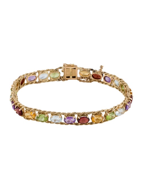 Bracelet 14K Multistone Link Bracelet