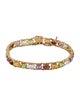 Bracelet 14K Multistone Link Bracelet