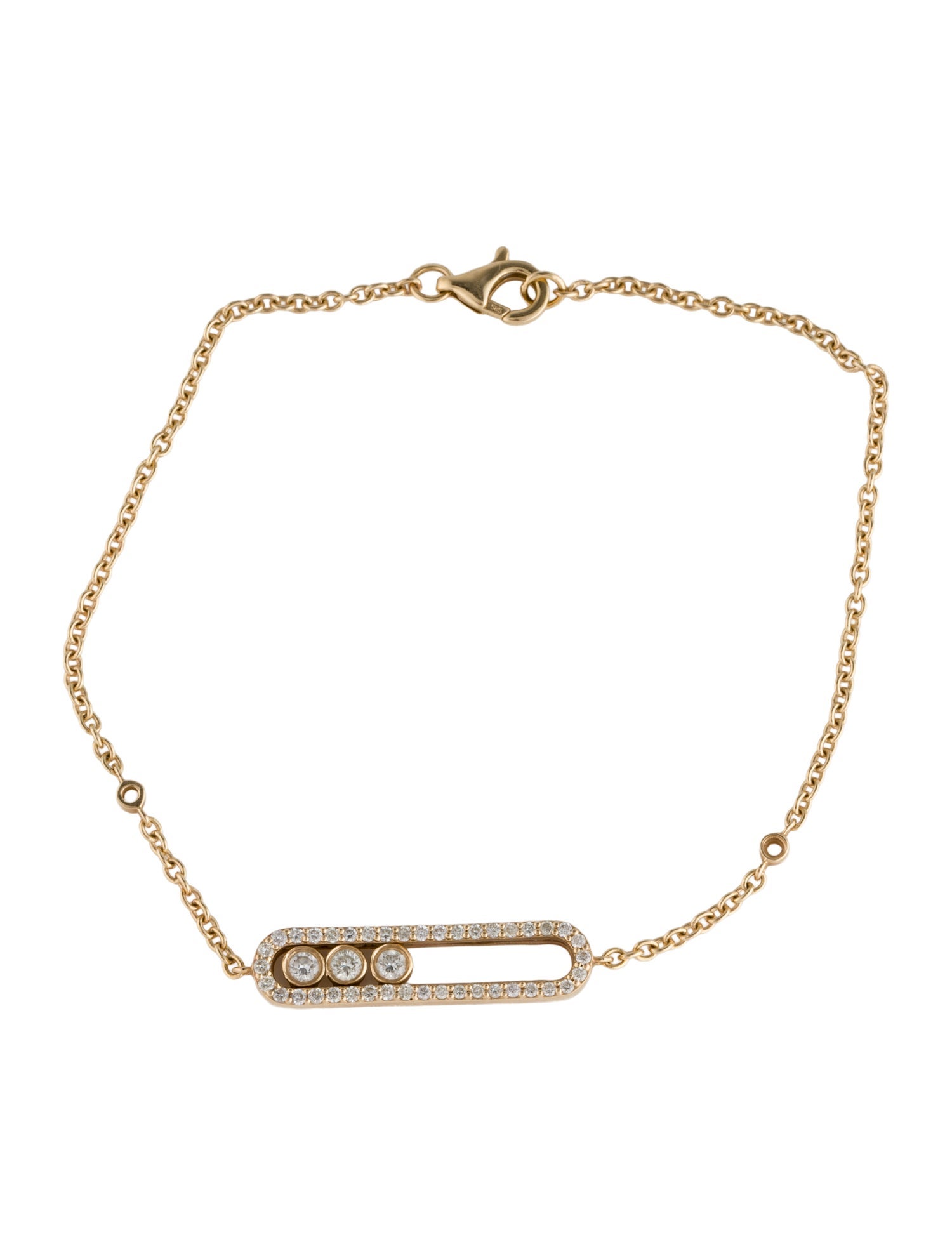 Bracelet 14K Diamond Sliding Station