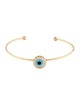 Bracelet 18K Mother of Pearl & Diamond Evil Eye Cuff Bracelet