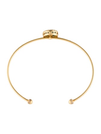 Bracelet 18K Mother of Pearl & Diamond Evil Eye Cuff Bracelet