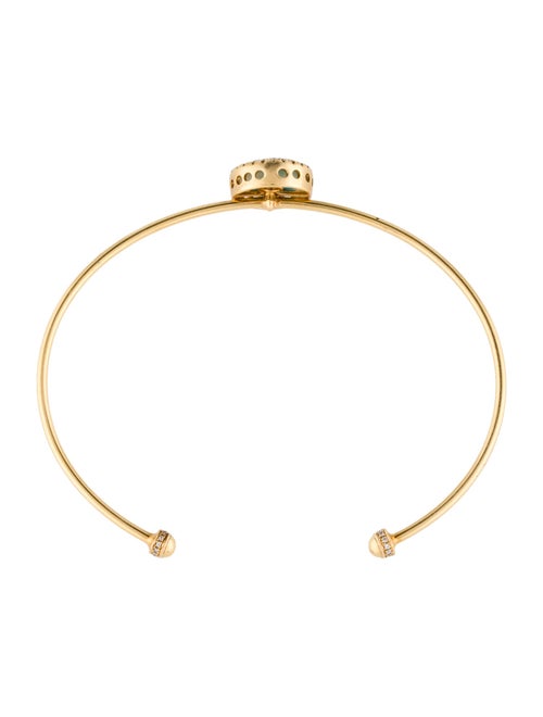 Bracelet 18K Mother of Pearl & Diamond Evil Eye Cuff Bracelet