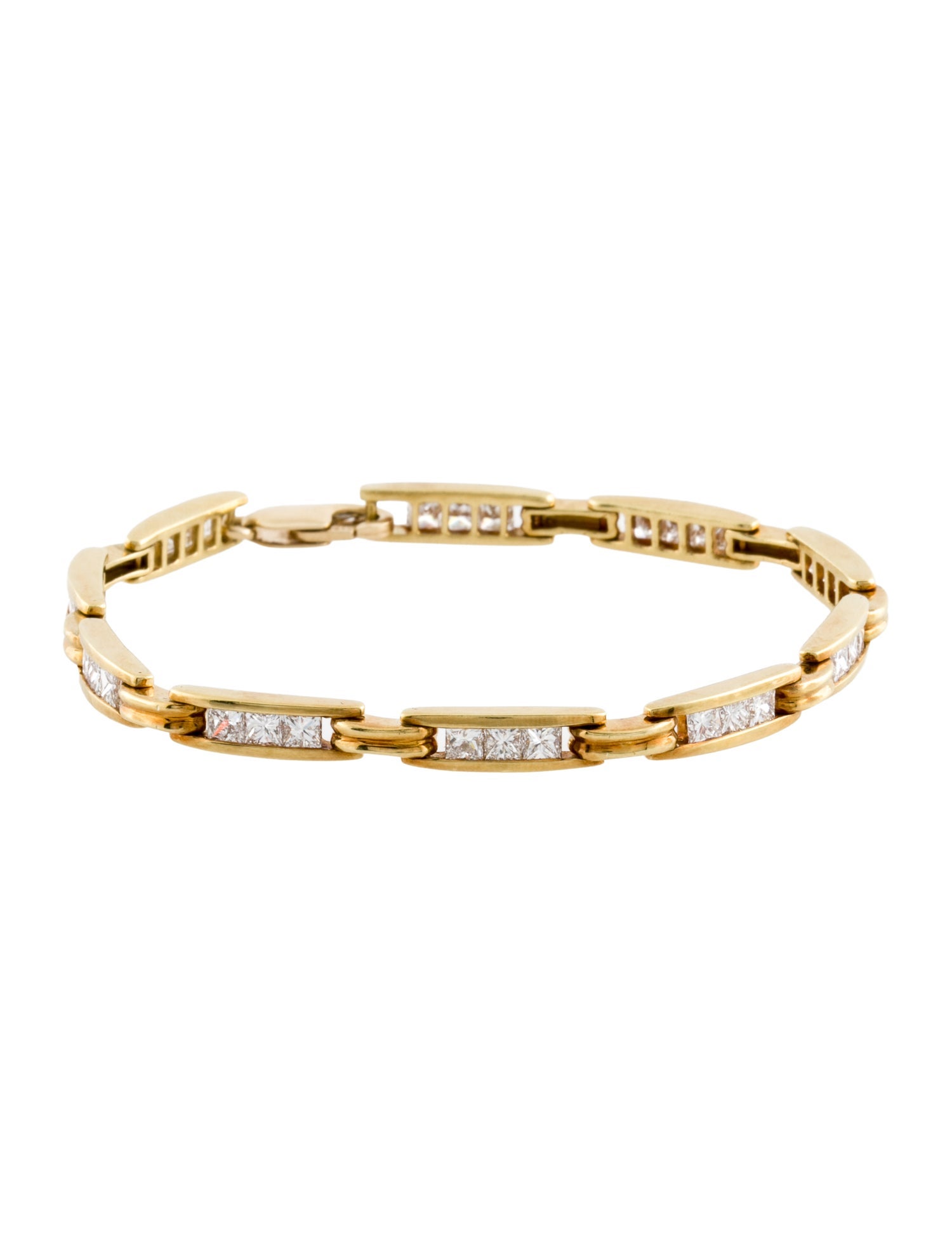 Bracelet 18K 3.98ctw Diamond Link