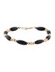 Bracelet 14K Onyx Bead Station Bracelet