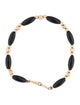 Bracelet 14K Onyx Bead Station Bracelet