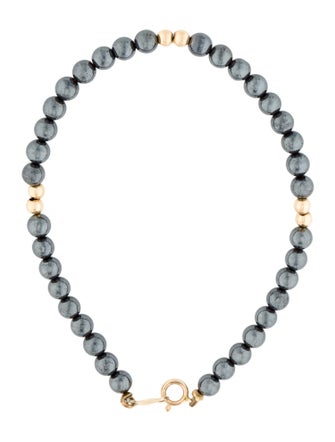 Bracelet 14K Hematite Bead Bracelet
