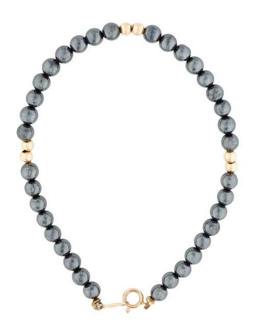 Bracelet 14K Hematite Bead Bracelet