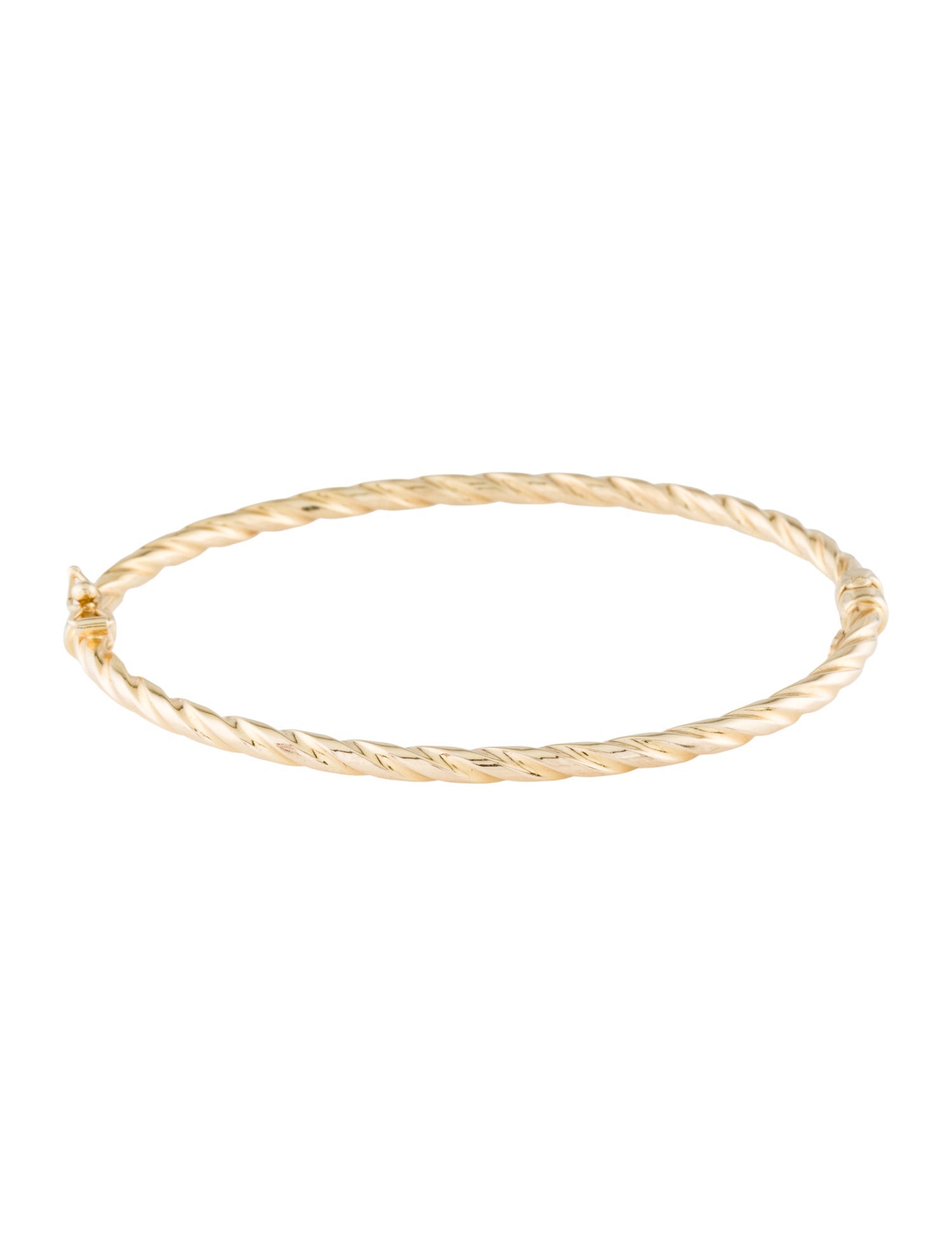 Bracelet 14K Twist Hinged Bangle
