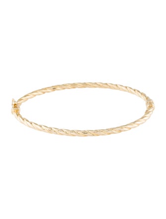 Bracelet 14K Twist Hinged Bangle