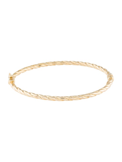 Bracelet 14K Twist Hinged Bangle
