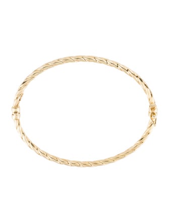 Bracelet 14K Twist Hinged Bangle