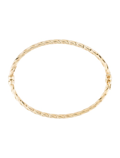 Bracelet 14K Twist Hinged Bangle