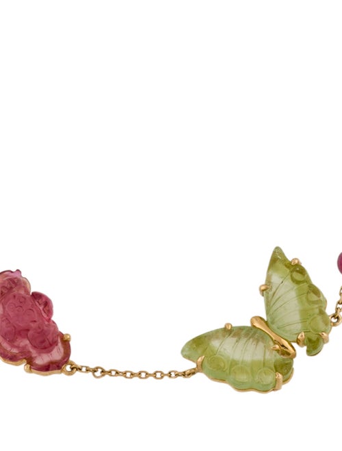 Bracelet 18K Pearl & Carved Tourmaline Bracelet