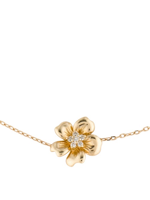 Bracelet 14K Diamond Flower Station Bracelet
