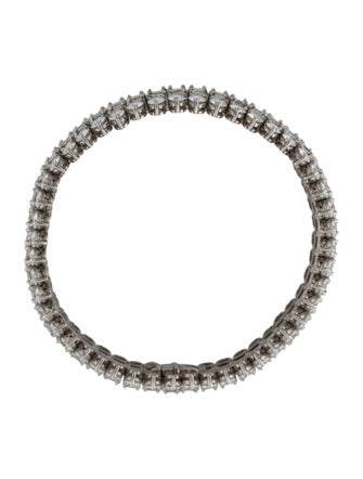 Bracelet Platinum 28.75ctw Diamond Three Row Bracelet
