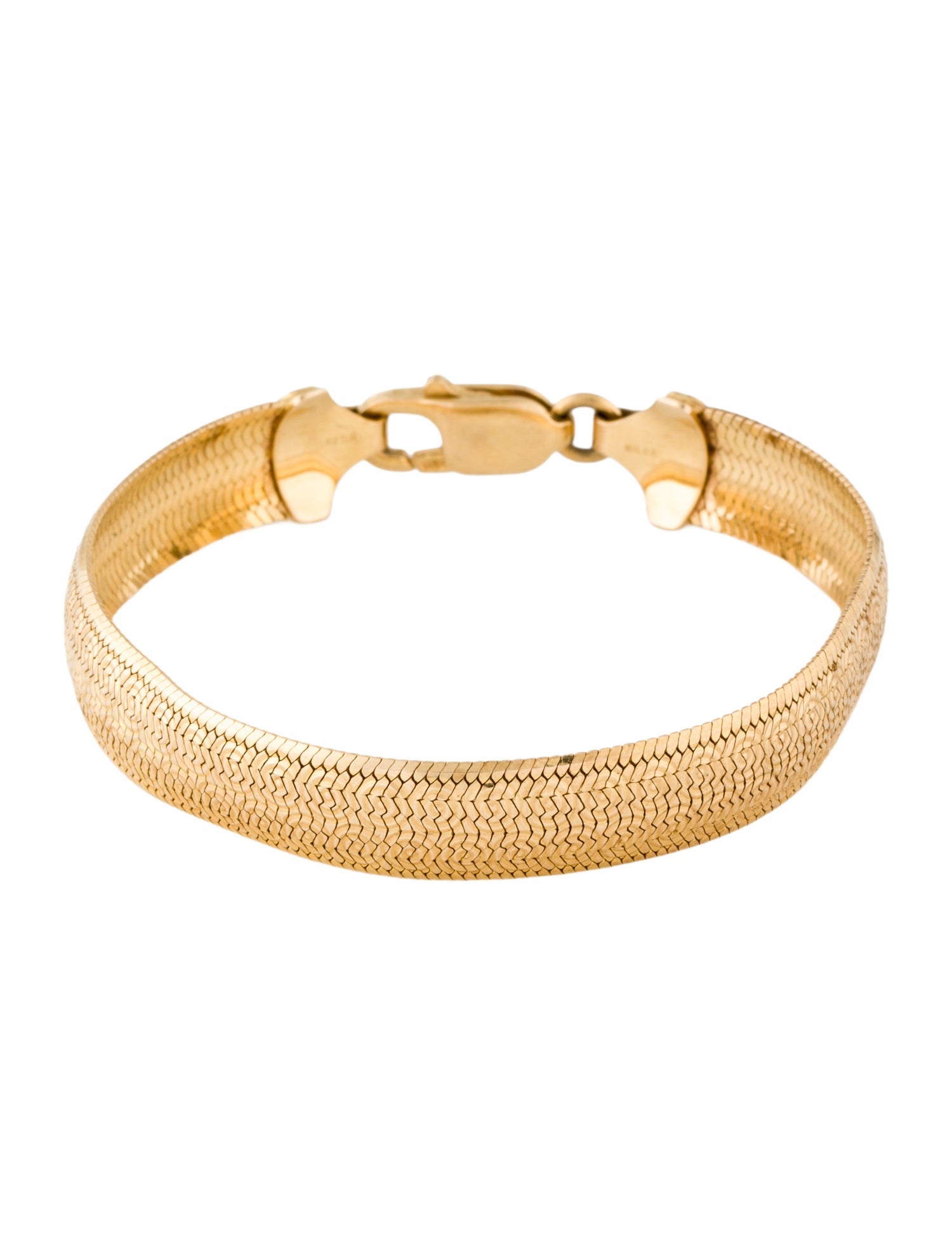 Bracelet 14K Swirl Textured Chain Link