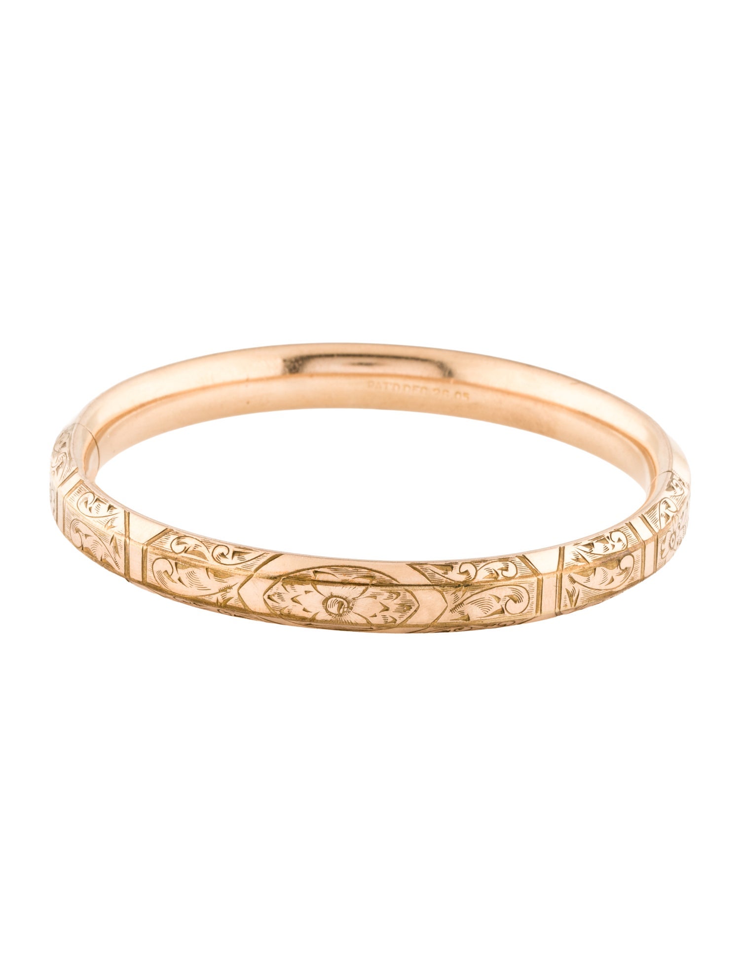 Bracelet 10K 'Ella' Textured Bangle