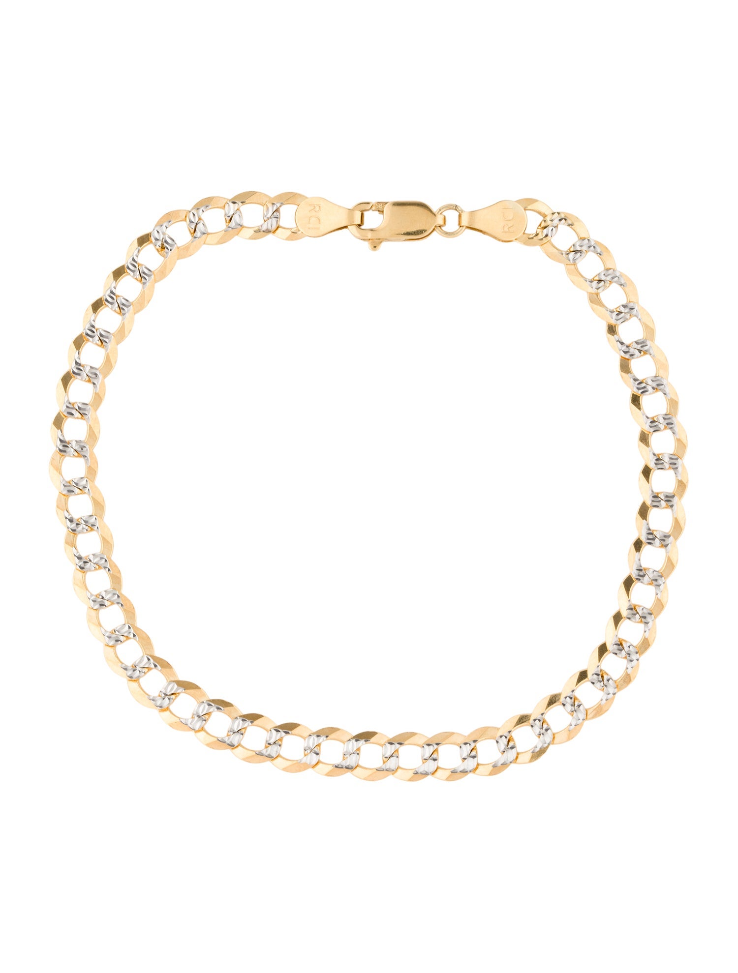 Bracelet 14K Two-Tone Link Bracelet