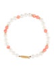 Bracelet 14K Coral & Pearl Bracelet