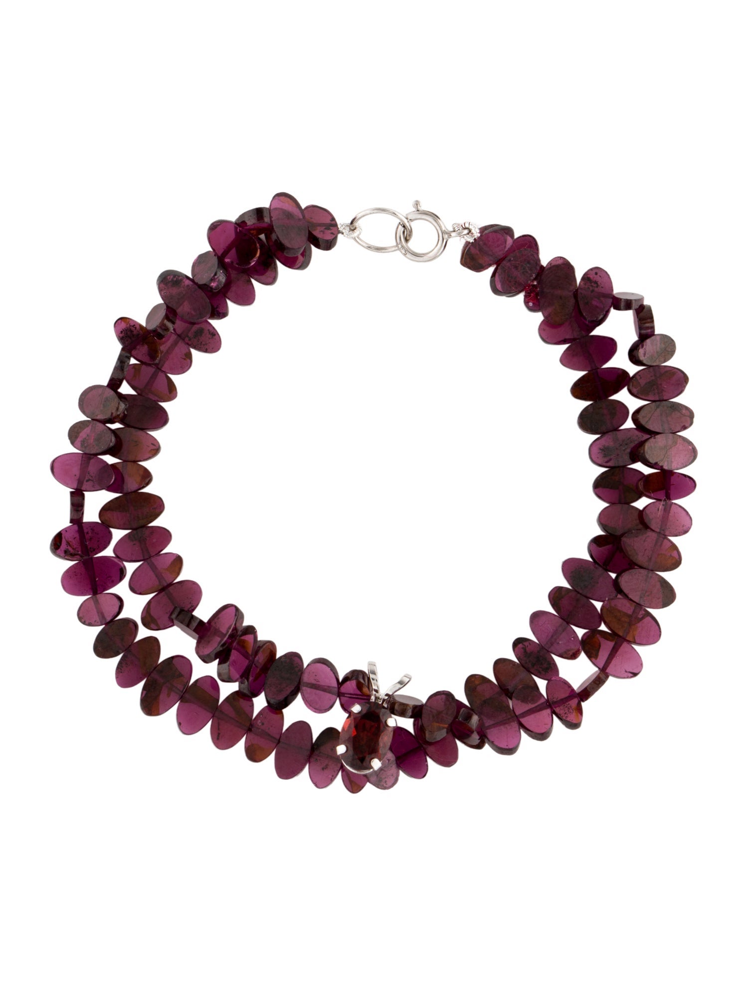 Bracelet 14K Garnet & Rhodolite Multistrand