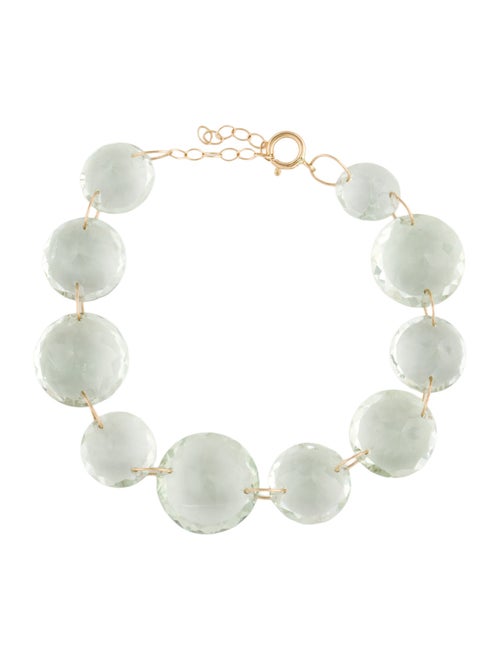 Bracelet 14K Prasiolite Link Bracelet