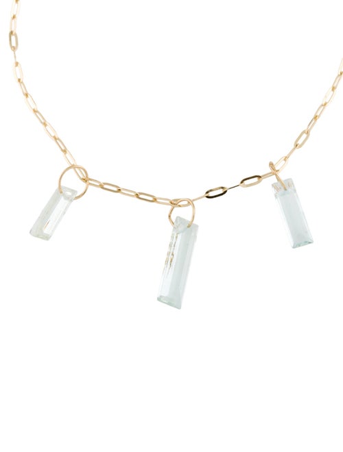 Bracelet 14K Aquamarine Link Necklace