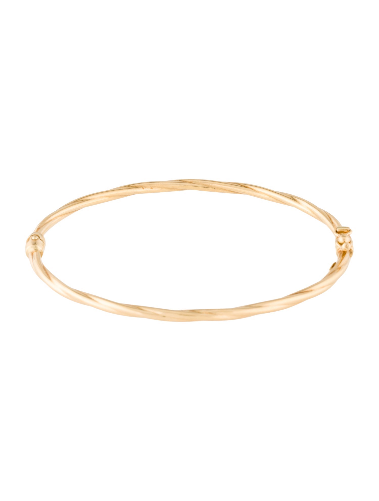 Bracelet 18K Twist Hinged Bangle