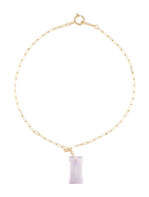 Bracelet 14K Amethyst Charm Bracelet