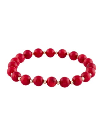 Bracelet 14K Coral Bead Bracelet