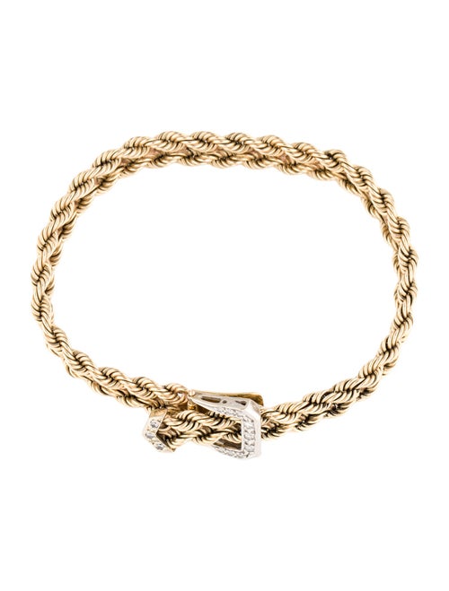 Bracelet 14K Diamond Buckle Wrap Bracelet
