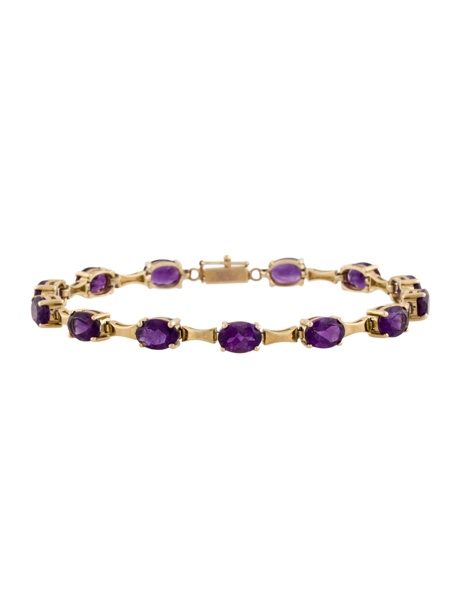 Bracelet 14K 8.32ctw Amethyst Link