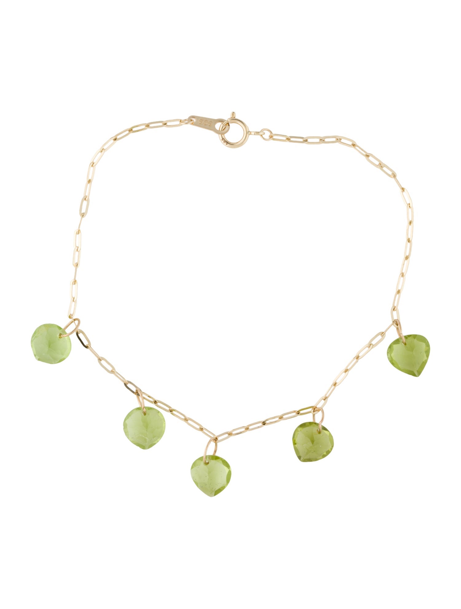 Bracelet 14K Peridot Station Bracelet