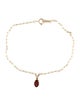 Bracelet 14K Garnet Charm Bracelet