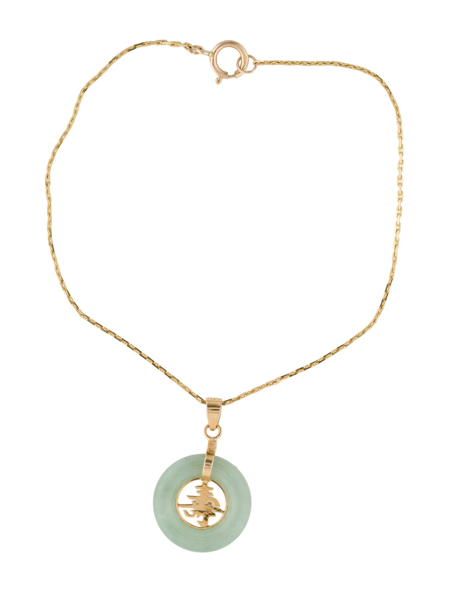 Bracelet 14K Jade Charm Bracelet