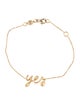 Bracelet 14K Diamond Yes Station Bracelet