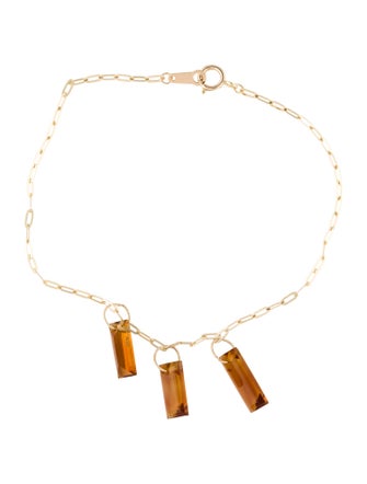 Bracelet 14K Citrine Charm Bracelet