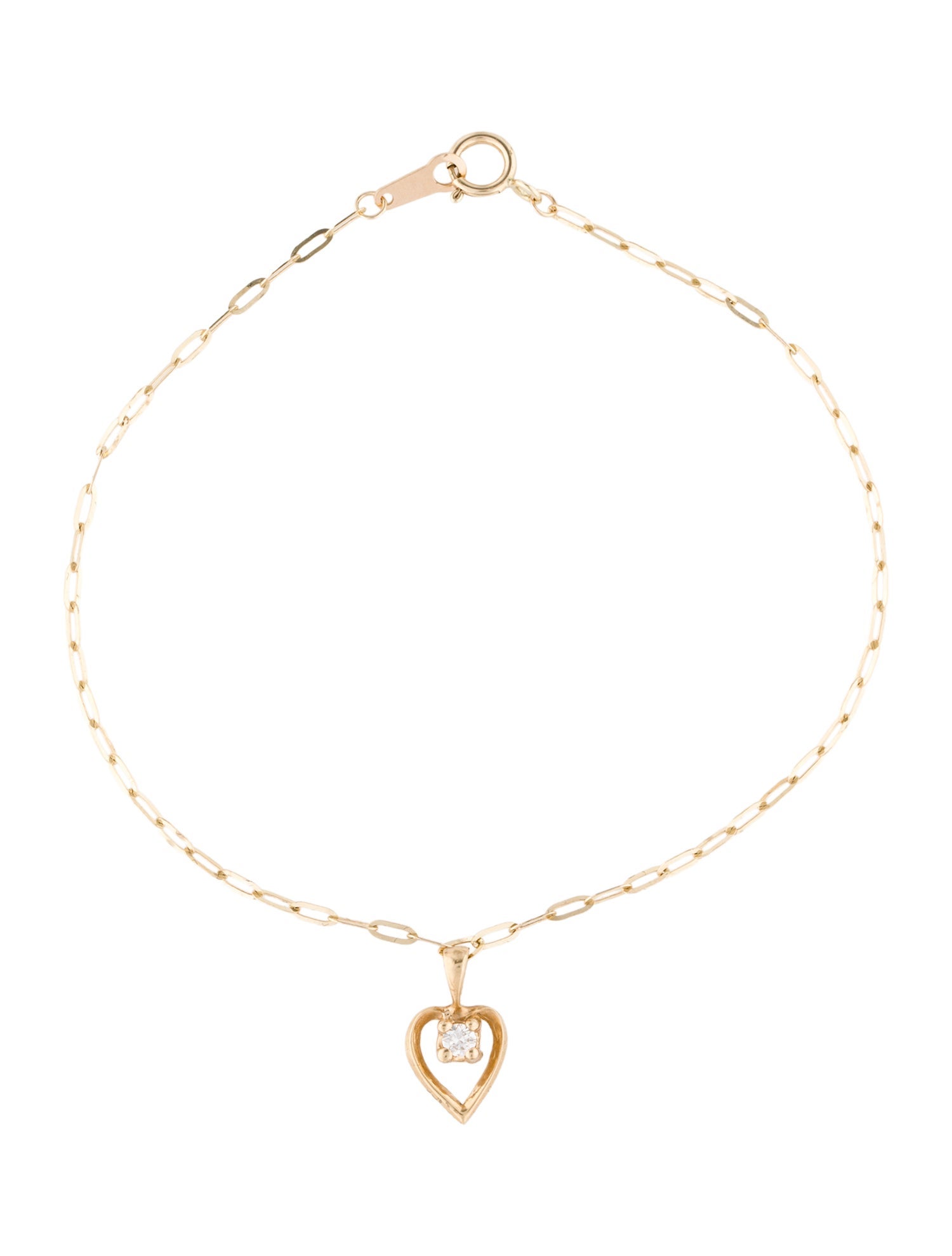 Bracelet 4K Diamond Heart Charm
